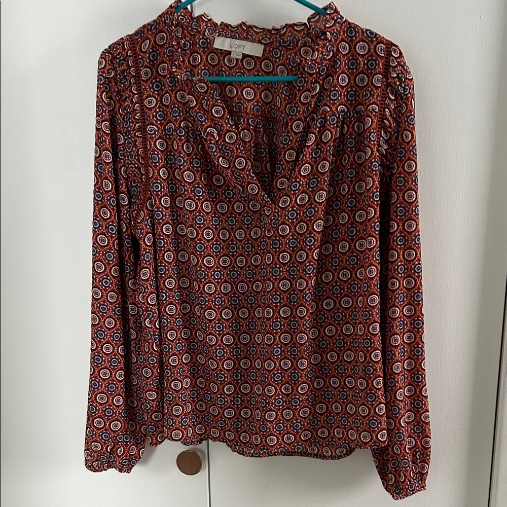 LOFT Women's Geometric Blouse